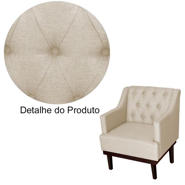 Imagem de Kit 02 Poltronas Decorativa Clássica Tecido Linho Cores Variadas - Ds Estofados