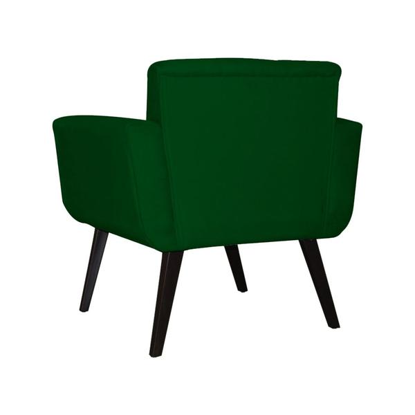 Imagem de Kit 02 Poltronas Decorativa Geovana Pés Palito Tabaco Suede Verde - DS Estofados