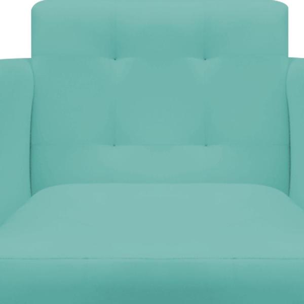 Imagem de kit 02 Poltronas Decorativa Isa Pés Palito Suede Azul Tiffany - D'Classe Decor