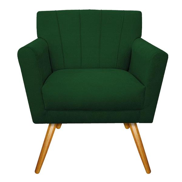 Imagem de kit 02 Poltronas Decorativa Laura Palito Mel Suede Verde - Amarena Móveis