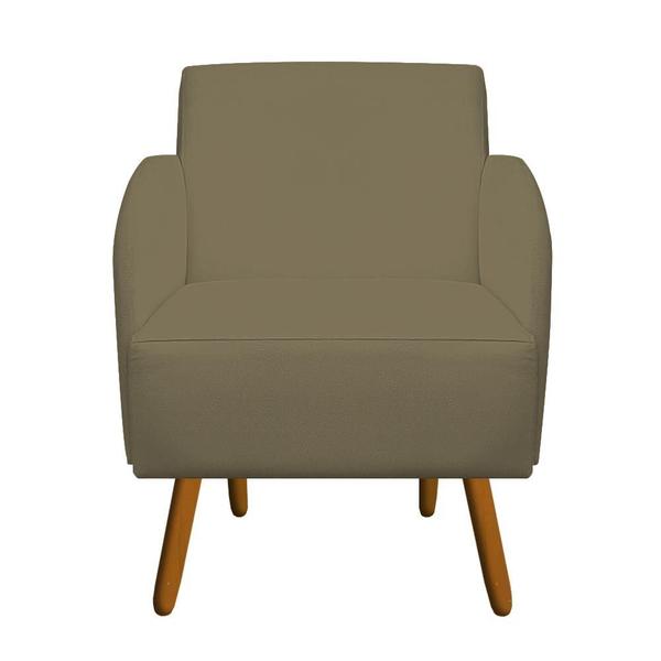 Imagem de Kit 02 Poltronas Decorativa Laura Pés Palito Suede Marrom Rato - D'Classe Decor