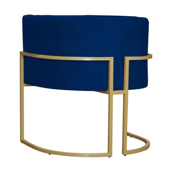 Imagem de Kit 02 Poltronas Decorativa Luana Base em Metal Bronze Suede - MALTA DECOR