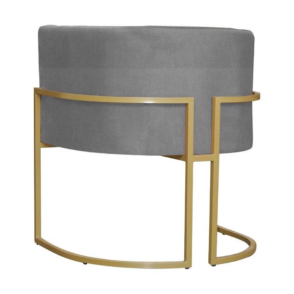 Imagem de Kit 02 Poltronas Decorativa Luana Base em Metal Suede - MALTA DECOR