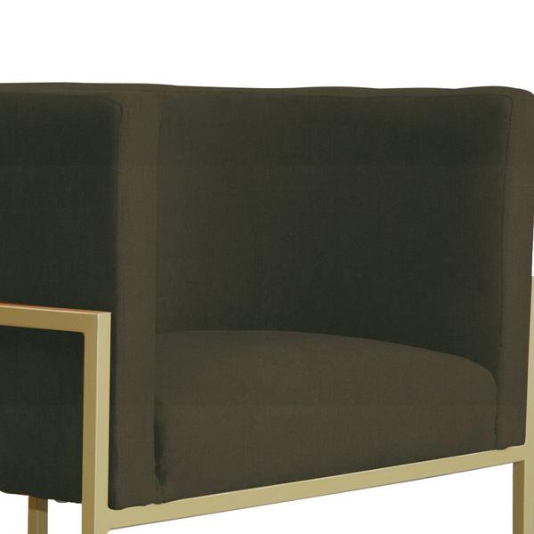 Imagem de Kit 02 Poltronas Decorativa Luana Base em Metal Suede - MALTA DECOR