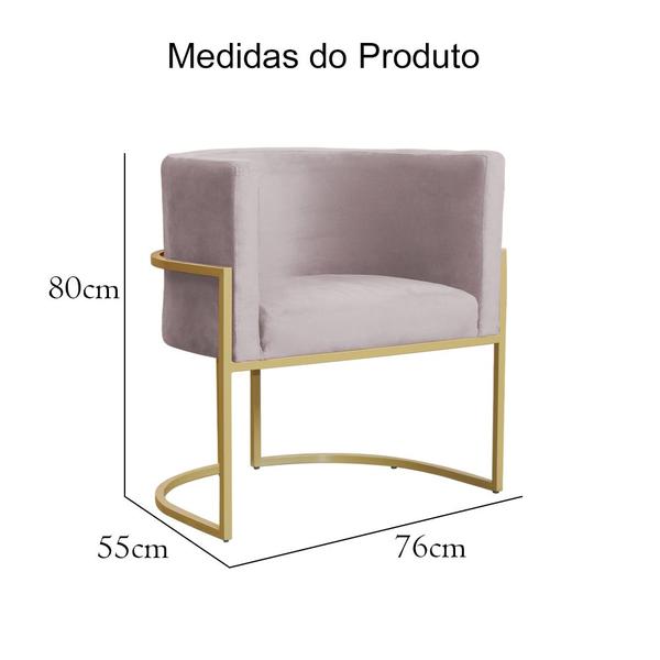 Imagem de Kit 02 Poltronas Decorativa Luana Luxo Veludo Cores - DS Estofados