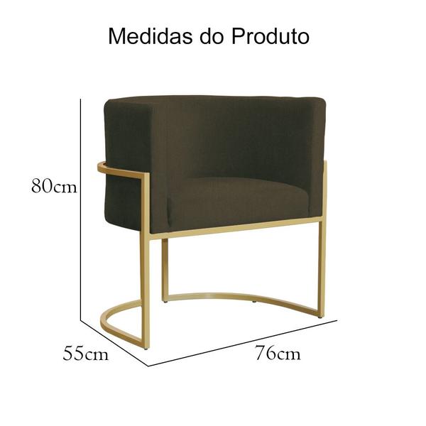 Imagem de Kit 02 Poltronas Decorativa Luana Suede Cores - DS Estofados