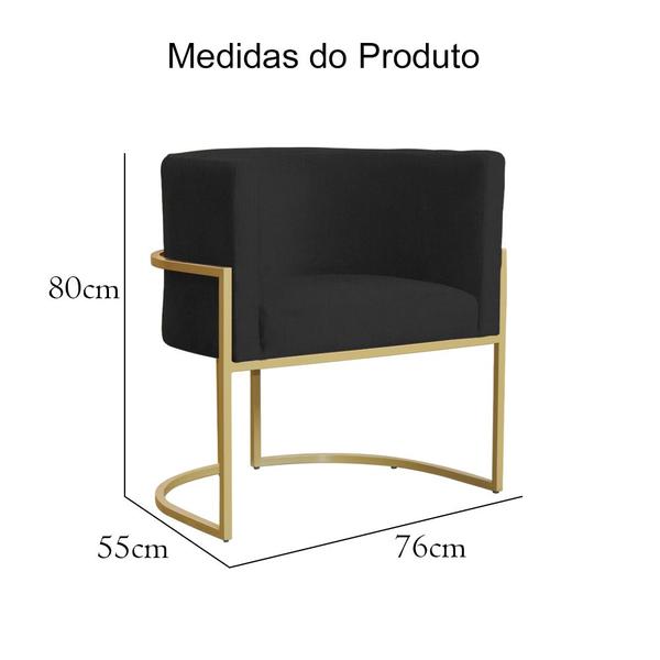 Imagem de Kit 02 Poltronas Decorativa Luana Suede Cores - DS Estofados