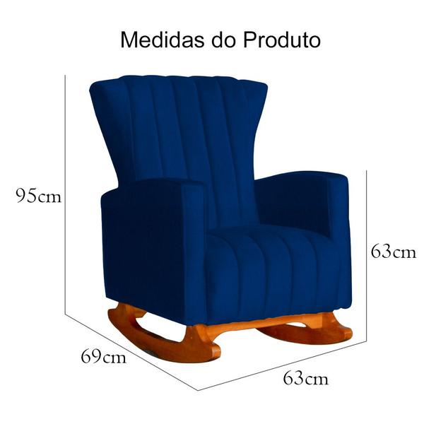 Imagem de Kit 02 Poltronas Decorativa Melinda Pés Balanço Suede Cores - DS Estofados