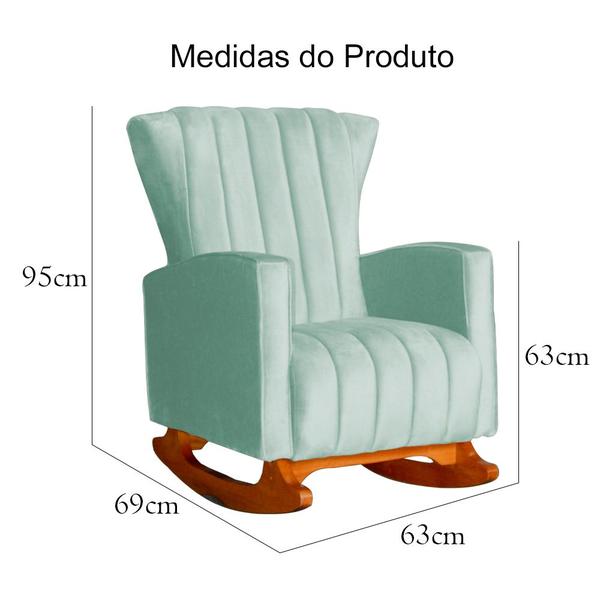 Imagem de Kit 02 Poltronas Decorativa Melinda Pés Balanço Veludo Cores - Ds Estofados