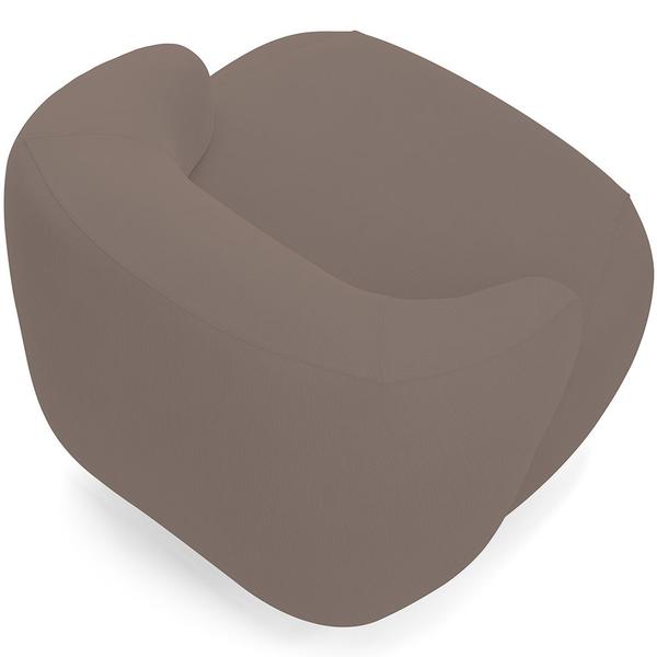 Imagem de Kit 02 Poltronas Decorativa Orgânica Giratória Para Sala Living Barolo L06 Veludo Marrom - Lyam Decor