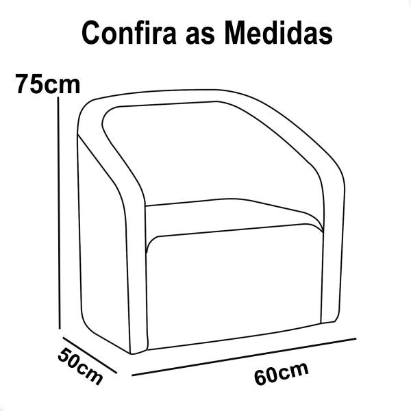 Imagem de Kit 02 Poltronas Decorativa para Sala Cadeira Estofada Recepção Escritório Veludo