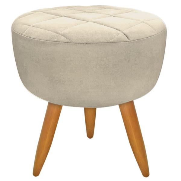 Imagem de Kit 02 Poltronas Decorativa+ Puff Maitê Suede Bege para casa - 2M Decor