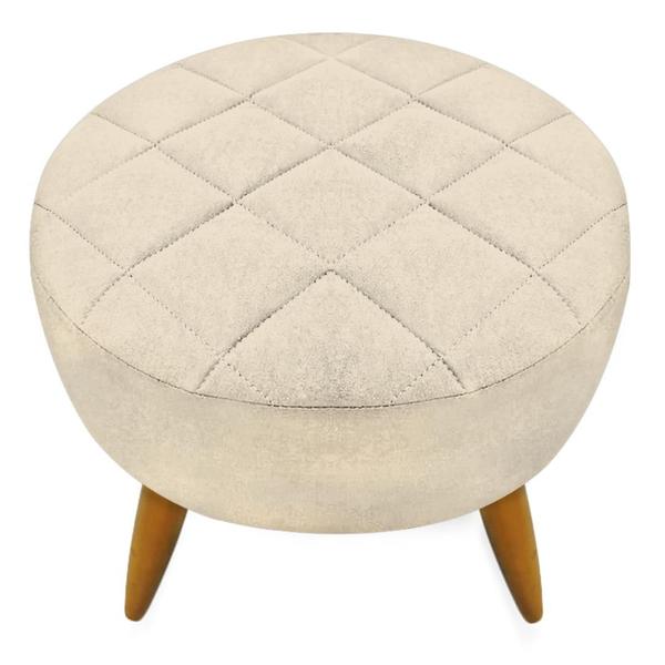 Imagem de Kit 02 Poltronas Decorativa+ Puff Maitê Suede Bege para casa