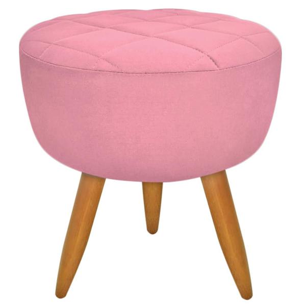 Imagem de Kit 02 Poltronas Decorativa + Puff Maitê Suede Rosa recepção