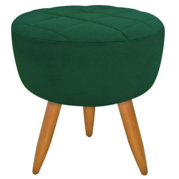 Imagem de Kit 02 Poltronas Decorativa + Puff Maitê Suede Verde quarto - 2M Decor