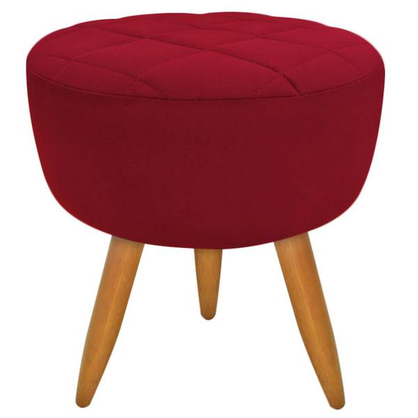 Imagem de Kit 02 Poltronas Decorativa + Puff Maitê Suede Vermelho sala