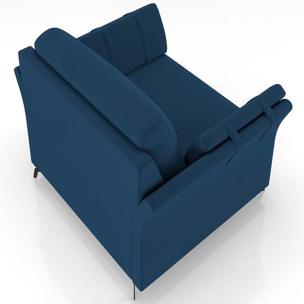 Imagem de Kit 02 Poltronas Decorativa Sala de Estar Álamo M03 Veludo Azul Marinho - Lyam Decor