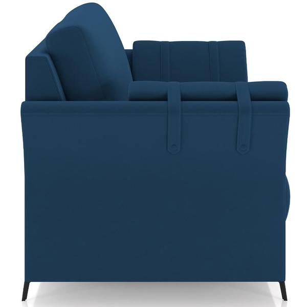 Imagem de Kit 02 Poltronas Decorativa Sala de Estar Álamo M03 Veludo Azul Marinho - Lyam Decor