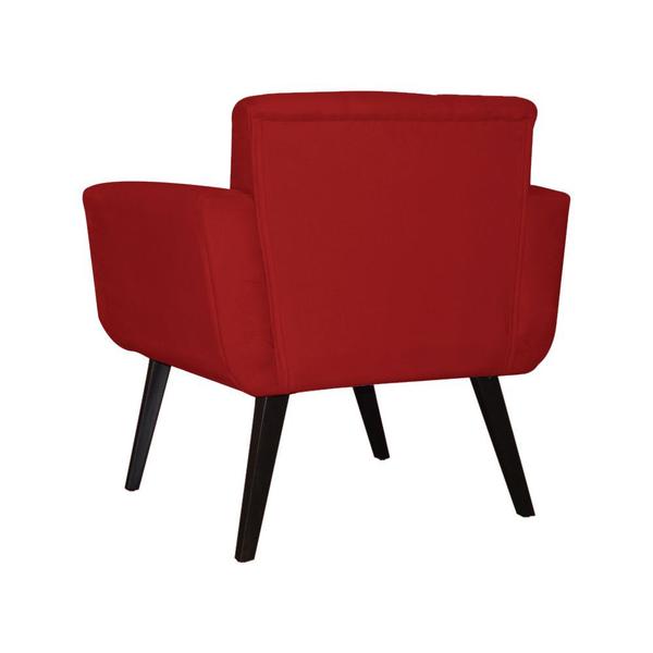 Imagem de Kit 02 Poltronas Decorativa Sala e Recepção Giovanna Suede Vermelho  - DL Decor