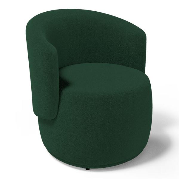 Imagem de Kit 02 Poltronas Decorativas Aisha Orgânica Bouclê Verde - Abmaza