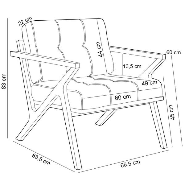 Imagem de Kit 02 Poltronas Decorativas Com Cintas De Corano Laís B04 Facto Branco - Lyam Decor