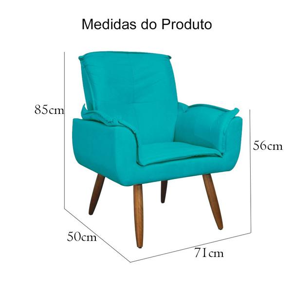 Imagem de Kit 02 Poltronas Decorativas Emília Plus Suede - MALTA DECOR