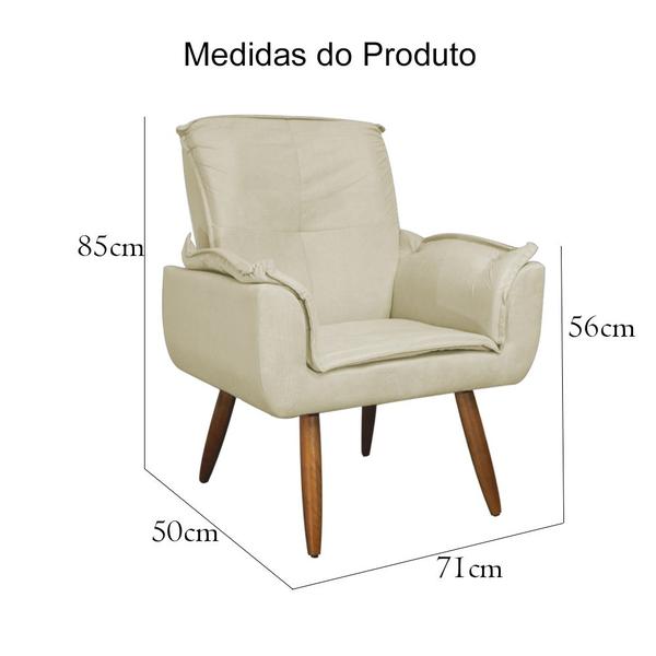 Imagem de Kit 02 Poltronas Decorativas Emília Plus Suede - MALTA DECOR