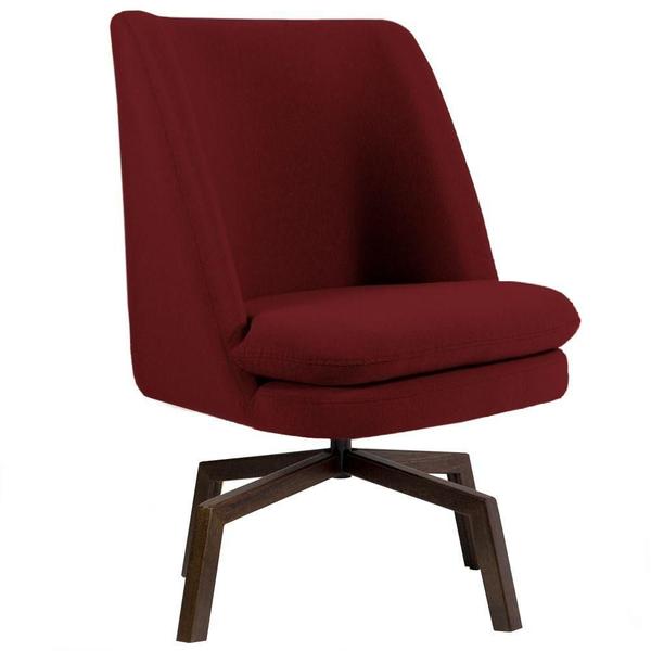 Imagem de Kit 02 Poltronas Decorativas Giratória Base Ka Pérsia D02 Veludo Marsala C-278 - Lyam Decor