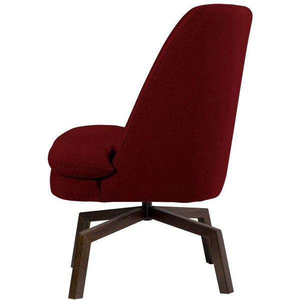 Imagem de Kit 02 Poltronas Decorativas Giratória Base Ka Pérsia D02 Veludo Marsala C-278 - Lyam Decor