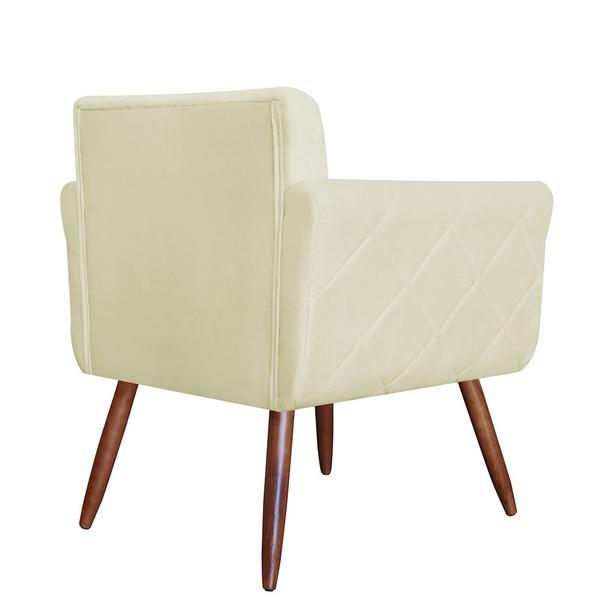 Imagem de Kit 02 Poltronas Decorativas Isabela em Tressê Pés Palito Suede Bege - DS Estofados