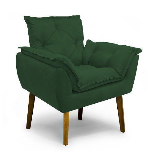 Imagem de Kit 02 Poltronas Decorativas Liza Suede Verde - Meu Lar Decorações