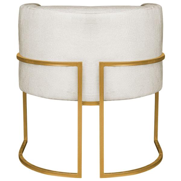 Imagem de Kit 02 Poltronas Decorativas Luna Base de Ferro Dourado Linho