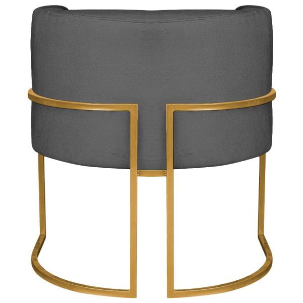 Imagem de Kit 02 Poltronas Decorativas Luna Base de Ferro Dourado Linho