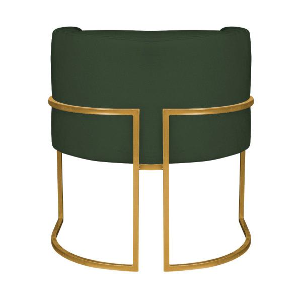 Imagem de Kit 02 Poltronas Decorativas Luna Base de Ferro Dourado Linho