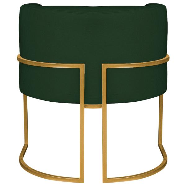 Imagem de Kit 02 Poltronas Decorativas Luna Base de Ferro Dourado Suede