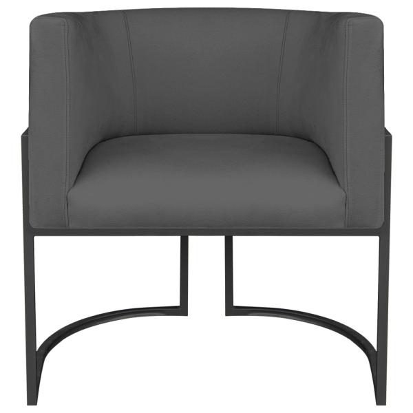 Imagem de Kit 02 Poltronas Decorativas Luna Base de Ferro Preto Linho