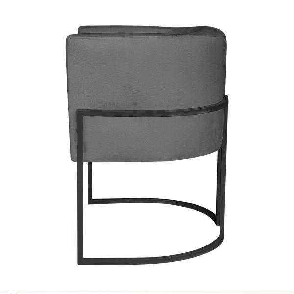 Imagem de Kit 02 Poltronas Decorativas Luna Base de Ferro Preto Linho