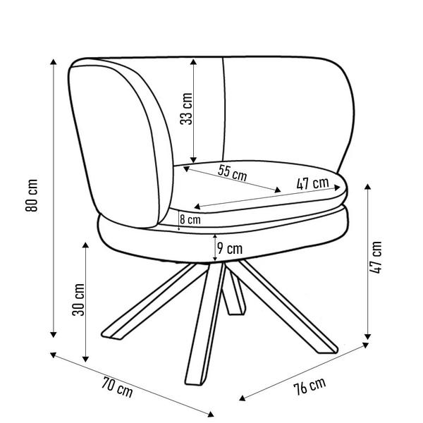 Imagem de Kit 02 Poltronas Decorativas Melissa Base Giromad Giratória C-107 Linho Bege - Domi