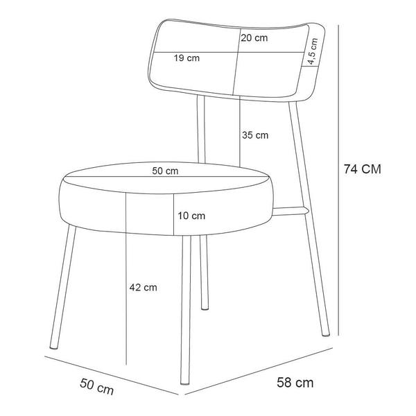 Imagem de Kit 02 Poltronas Decorativas Para Sala De Estar Base Fixa Londres L02 Linho Bege Escuro - Lyam