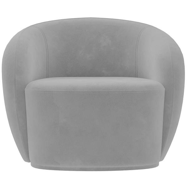 Imagem de Kit 02 Poltronas Decorativas Para Sala de Estar Living Gliese K01 Veludo Cinza - Lyam Decor