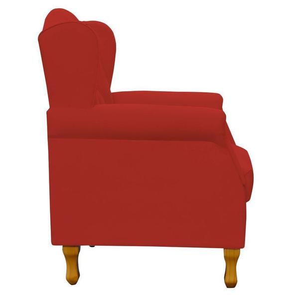 Imagem de Kit 02 Poltronas Decorativas Para Sala de Estar Yara Corino Vermelho - Lyam Decor