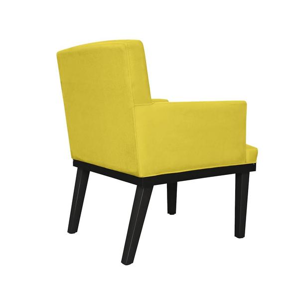 Imagem de Kit 02 Poltronas Decorativas Para sala E Escritório Vitória Corano Amarelo - DL Decor