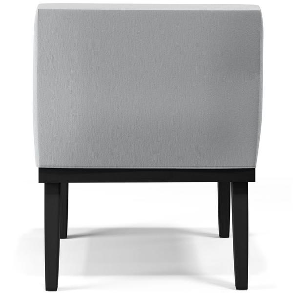 Imagem de Kit 02 Poltronas Decorativas Sala de Estar Base Preto Beatriz W01 Linho Cinza - Lyam Decor