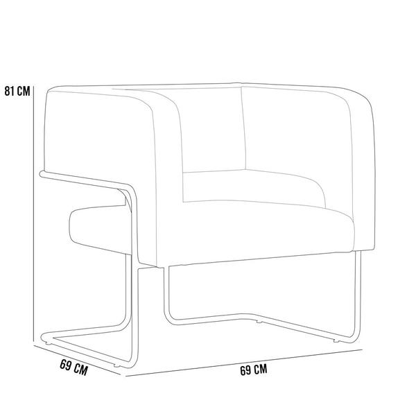 Imagem de Kit 02 Poltronas Decorativas Scarlett D02 Base de Aço Preto Linho Rosê C-105 - Lyam Decor