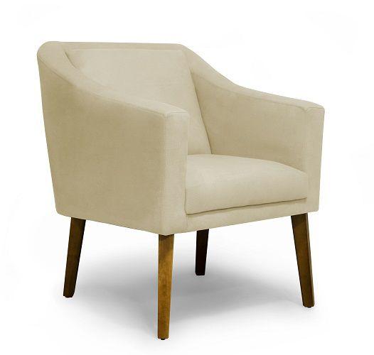 Imagem de Kit 02 Poltronas Gabriela Suede Bege - Meu Lar Decorações