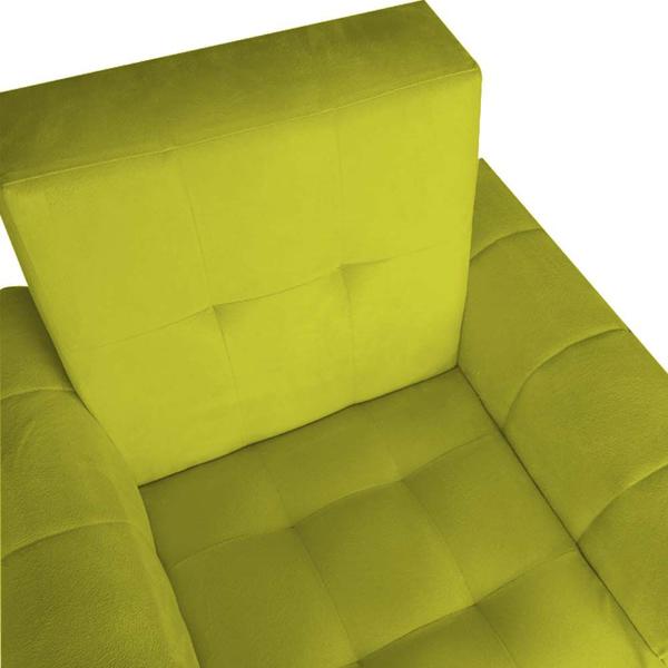 Imagem de Kit 02 Poltronas Golden Pés Palito Suede Amarelo - D'Classe Decor