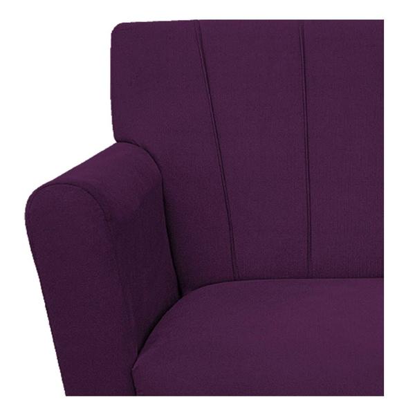 Imagem de kit 02 Poltronas Laura Palito Mel Suede Roxo - ADJ Decor