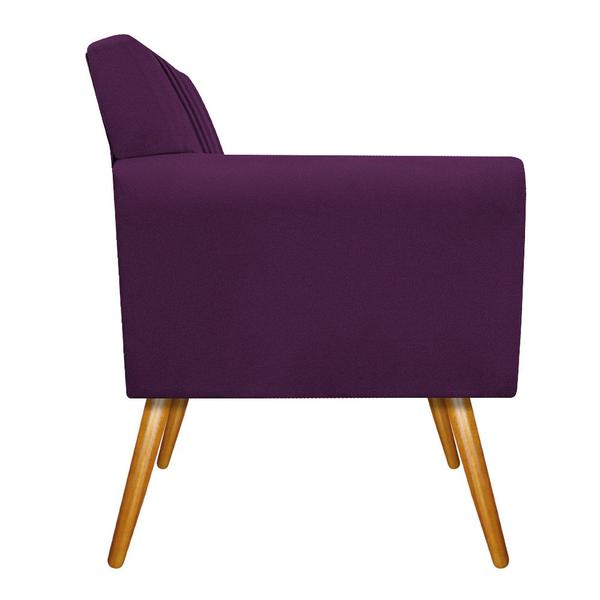 Imagem de kit 02 Poltronas Laura Palito Mel Suede Roxo - Doce Sonho Móveis