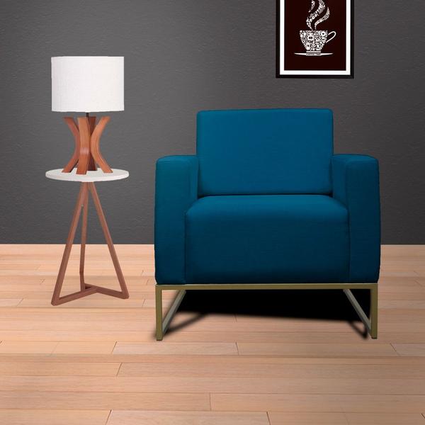 Imagem de Kit 02 Poltronas Lilly Base de Metal Dourada Suede Escolha sua cor - W&ampD Decor