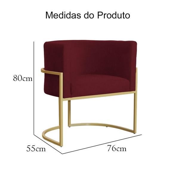 Imagem de Kit 02 Poltronas Luana para Escritório Suede Cores - DS Estofados